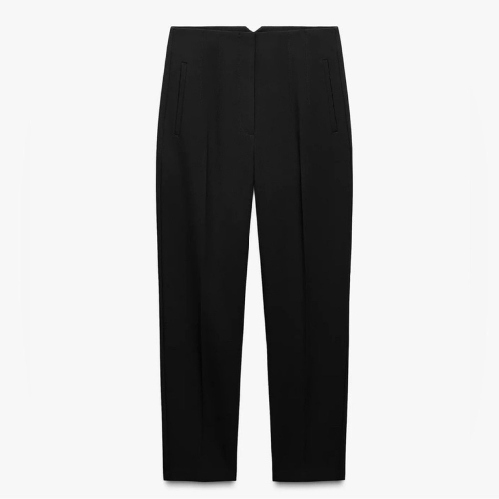 Zara Black Pleated Front Trousers